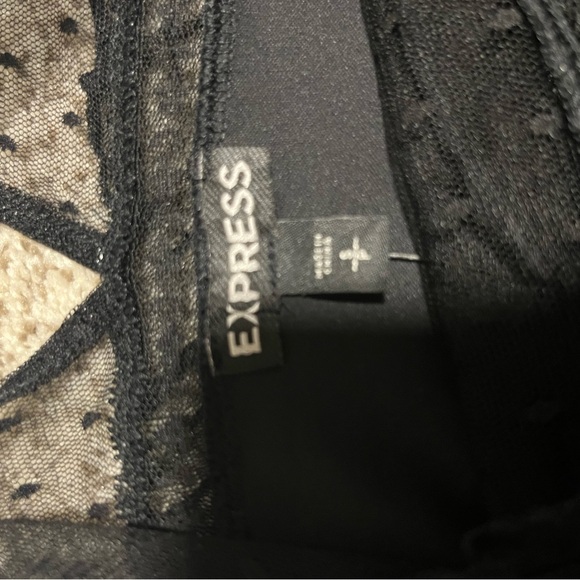 Express Black Sheer Blouse - Picture 2 of 4